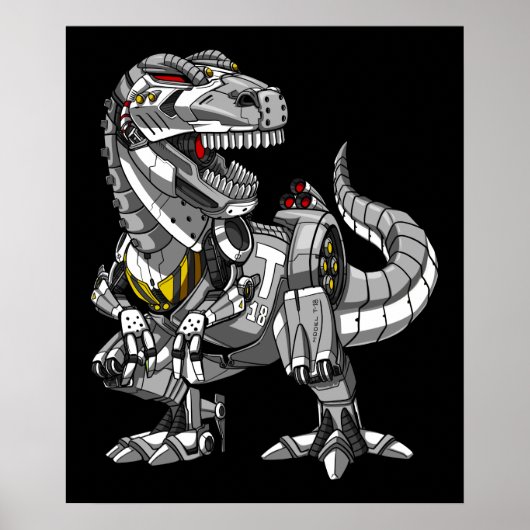 T-Rex Dinosaur Robot Monster Boys Kinder Poster (Voorkant)