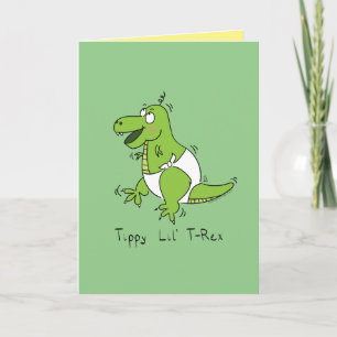 T-Rex Dinosaur Schattigee Baby Cartoon Kaart