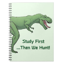 T-Rex Dinosaur School Spiral Notitieboek Papier