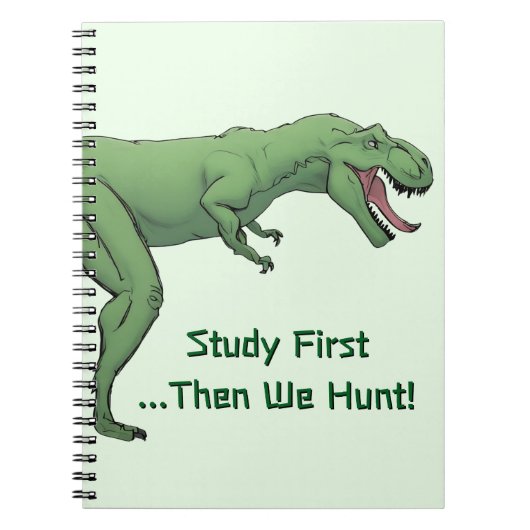 T-Rex Dinosaur School Spiral Notitieboek Papier (Voorkant)