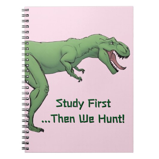 T-Rex Dinosaur School Spiral Notitieboek Papier (Voorkant)