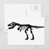 T Rex Dinosaur Skeleton Briefkaart (Voorkant / Achterkant)