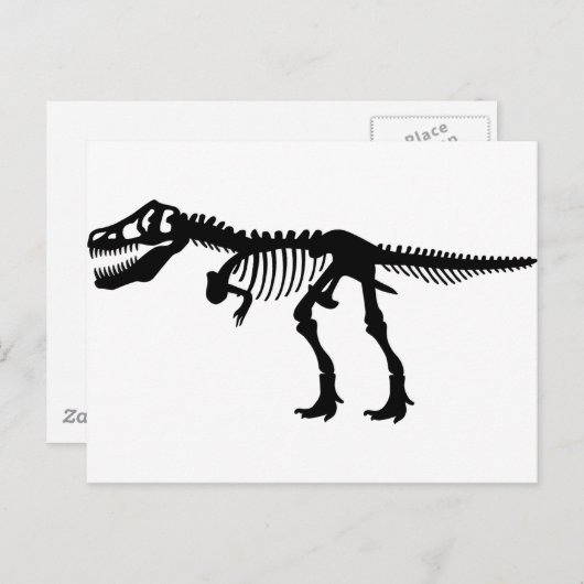T Rex Dinosaur Skeleton Briefkaart (Voorkant / Achterkant)