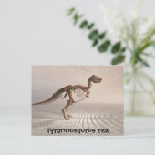 T. rex Dinosaur Skeleton briefkaart (Staand voorkant)