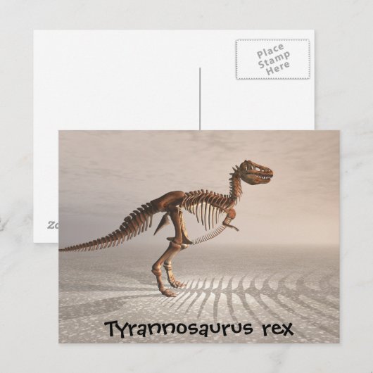 T. rex Dinosaur Skeleton briefkaart (Voorkant / Achterkant)