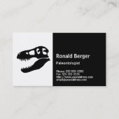 T-rex Dinosaur Skull van Paleontoloog Visitekaartje (Voorkant)