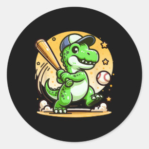 T-rex Dinosaur slaat zachte speler jongens meisjes Ronde Sticker