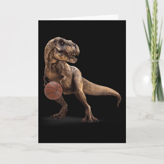 T Rex Dinosaur Speelt Skelet Grappige Dinosaur Hoo Kaart (Voorkant)