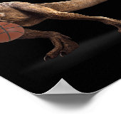 T Rex Dinosaur Speelt Skelet Grappige Dinosaur Hoo Poster (Hoek)