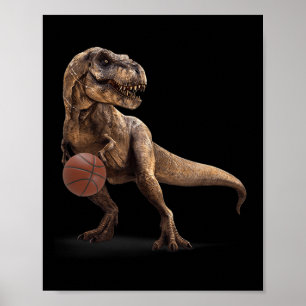 T Rex Dinosaur Speelt Skelet Grappige Dinosaur Hoo Poster