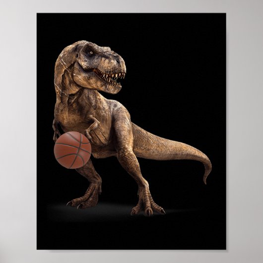T Rex Dinosaur Speelt Skelet Grappige Dinosaur Hoo Poster (Voorkant)