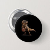 T Rex Dinosaur Speelt Skelet Grappige Dinosaur Hoo Ronde Button 5,7 Cm (Voorkant /achterkant)