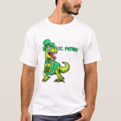 T Rex Dinosaur , St Patrick's Day Toddler Boys T-shirt (Voorkant)
