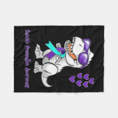 T-rex Dinosaur Suicide Prevention Awareness Day Di Fleece Deken (Voorkant (Horizontaal))