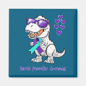 T-rex Dinosaur Suicide Prevention Awareness Day Di Magneet (Voorkant)
