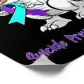 T-rex Dinosaur Suicide Prevention Awareness Day Di Poster (Hoek)