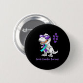 T-rex Dinosaur Suicide Prevention Awareness Day Di Ronde Button 5,7 Cm (Voorkant /achterkant)