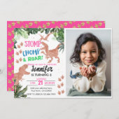 T-Rex Dinosaur Theme Kaart (Voorkant / Achterkant)