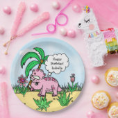 T-Rex Dinosaur Thmed Birthday Borden Papieren Bordje (Feest)