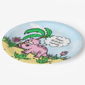 T-Rex Dinosaur Thmed Birthday Borden Papieren Bordje (Gekanteld)