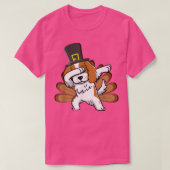 T-Rex Dinosaur Turkey Buddy Pilgrim Pet Funny than T-shirt (Design voorkant)