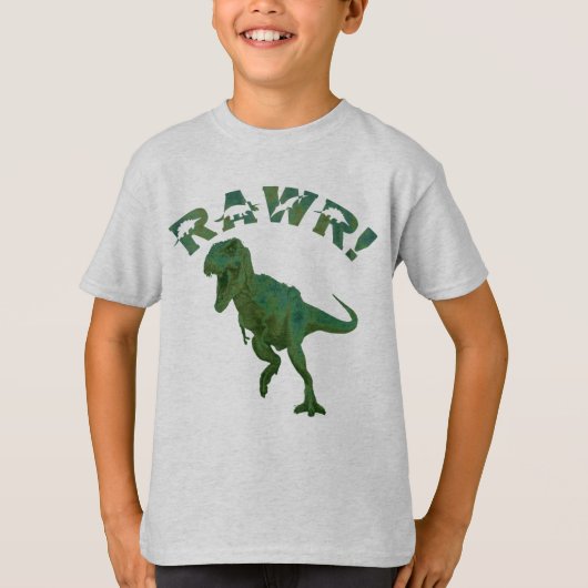 T-Rex Dinosaur Tyrannosaurus Rex RAWR Kinder T-shirt (Voorkant)