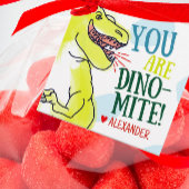 T-Rex Dinosaur Valentijn Gift Labels