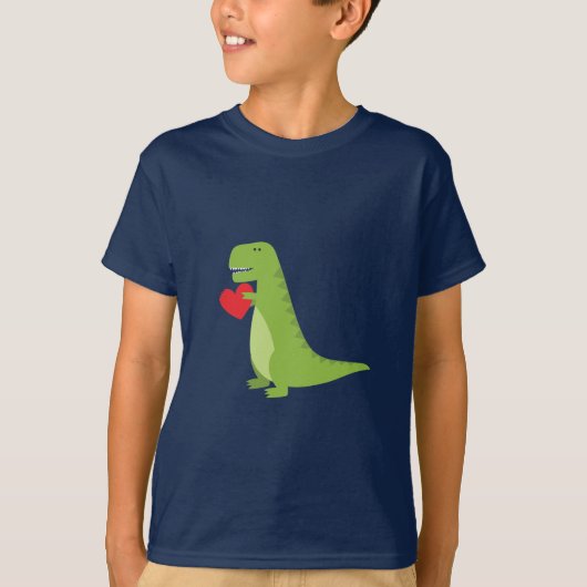 T-Rex Dinosaur Valentijn Shirt (Voorkant)