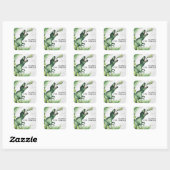 T-Rex Dinosaur Verjaardagsfeest Bedankt Vierkante Sticker (Vel)