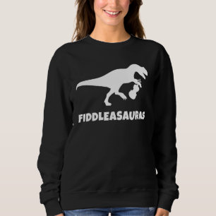 T-Rex Dinosaur Violist Viool Fiddle Muziek Instr Trui