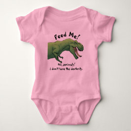 T-Rex Dinosaur Voer Me Baby Outfit Eén stuk Romper