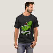 T-Rex Dinosaur Wijn Feest T-shirt (Voorkant volledig)