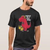 T Rex Dinosaur Worst DJ kan niet mengen met korte T-shirt (Voorkant)