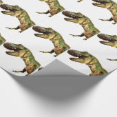 T Rex Dinosaur Wrapping Paper Vakantie Cadeauverpa Cadeaupapier (Hoek)