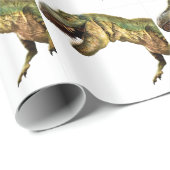 T Rex Dinosaur Wrapping Paper Vakantie Cadeauverpa Cadeaupapier (Rol Hoek)