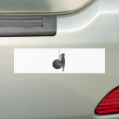 T-Rex Dinosaur Wrecking Ball Bumpersticker (Op auto)