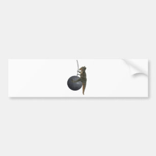 T-Rex Dinosaur Wrecking Ball Bumpersticker