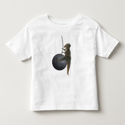 T-Rex Dinosaur Wrecking Ball Kinder Shirts (Voorkant)