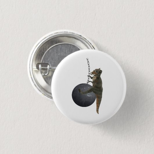 T-Rex Dinosaur Wrecking Ball Ronde Button 3,2 Cm (Voorkant /achterkant)