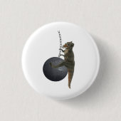 T-Rex Dinosaur Wrecking Ball Ronde Button 3,2 Cm (Voorkant)