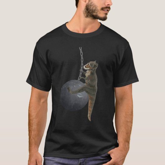 T-Rex Dinosaur Wrecking Ball T-shirt (Voorkant)