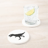 T Rex Dinosaur Zandsteen Onderzetter (Zijkant)