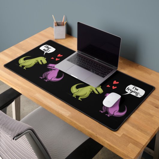 T-Rex Dinosaurius Koppel Omhels Mij Valentijnsdag Bureaumat (Kantoor 2)