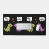 T-Rex Dinosaurius Koppel Omhels Mij Valentijnsdag Bureaumat (Keyboard & Muis)