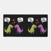 T-Rex Dinosaurius Koppel Omhels Mij Valentijnsdag Bureaumat (Voorkant)