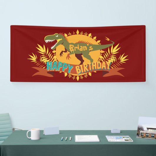T-rex Dinosaurs kind Verjaardag Banner (Beurs)