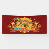 T-rex Dinosaurs kind Verjaardag Banner (Horizontaal)