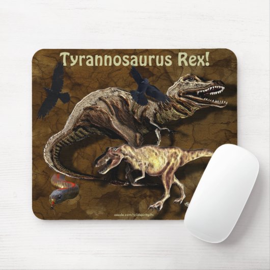 T-Rex Dinosaurs & Wildlife Mousepad Muismat (Met muis)