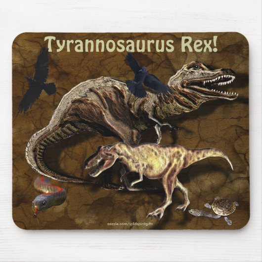 T-Rex Dinosaurs & Wildlife Mousepad Muismat (Voorkant)