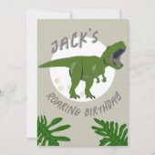 T-Rex Dinosaurus Avontuur Verjaardag Feest Uitnodi Kaart (Voorkant)